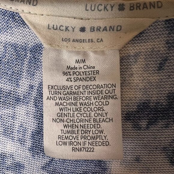 Lucky Brand Tank Top Womens Size Medium Blue Tie Dye Super Soft Comfy Cozy - Picture 2 of 12